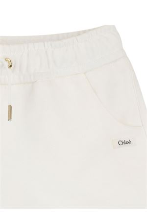 bermuda in cotone bianco CHLOÉ KIDS | C20846117